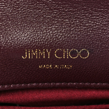 Jimmy Choo Velvet Crystal Pearl Shoulder Bag Burgundy 6 of 9