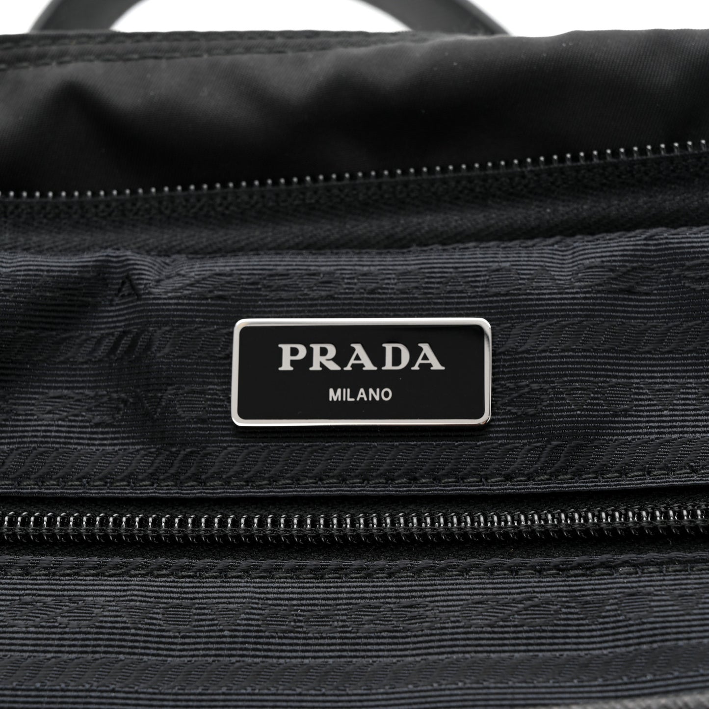 Tessuto Nylon Saffiano Briefcase Black