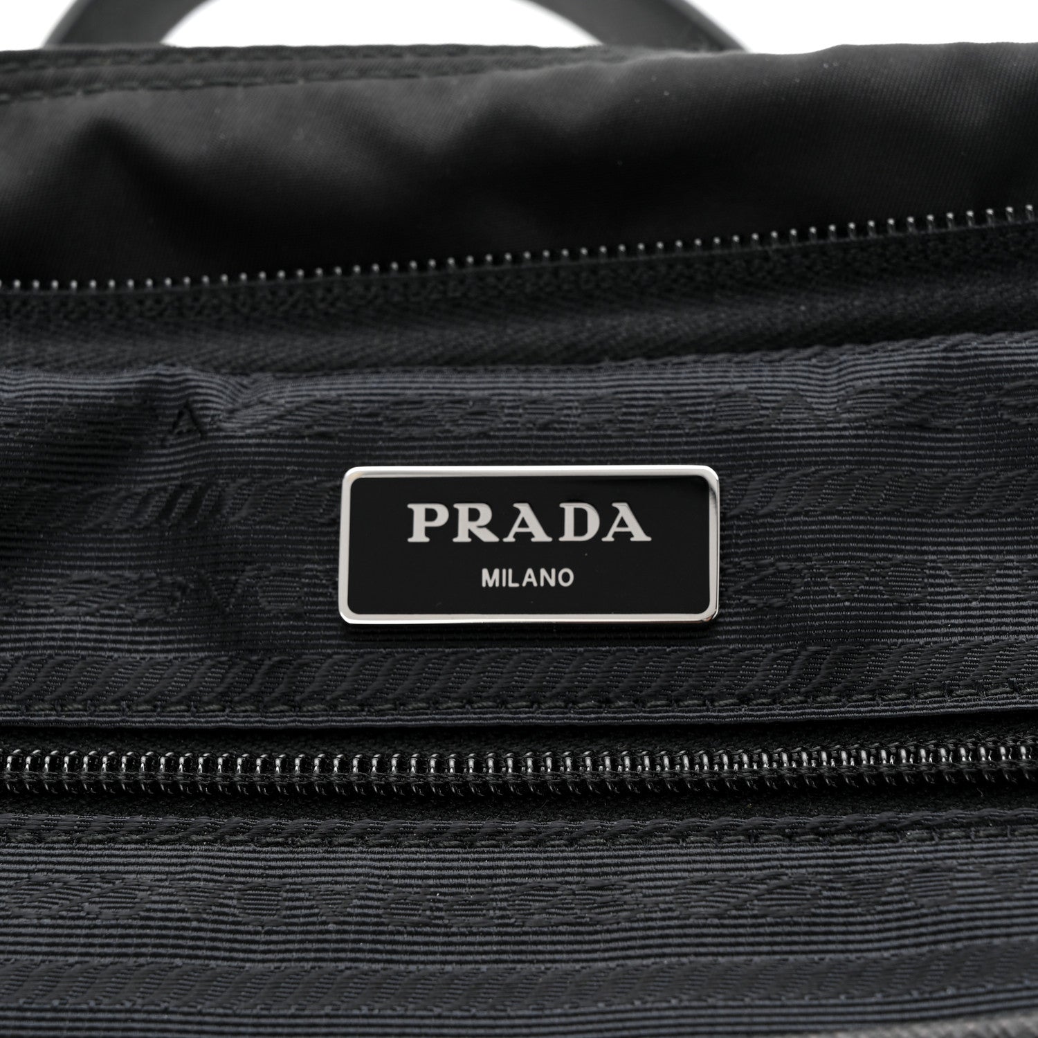 Prada Tessuto Nylon Saffiano Briefcase Black 7 of 12