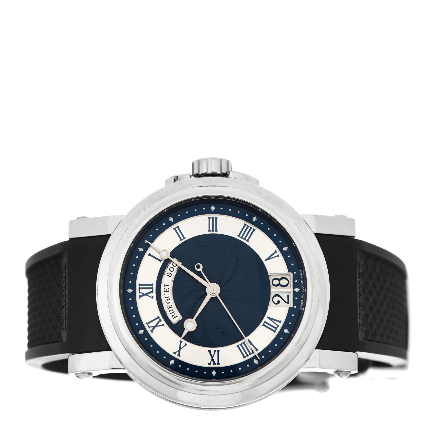 Breguet Stainless Steel Rubber 39mm Royal Marine Big Date Automatic Watch Blue 5817ST 2 of 4