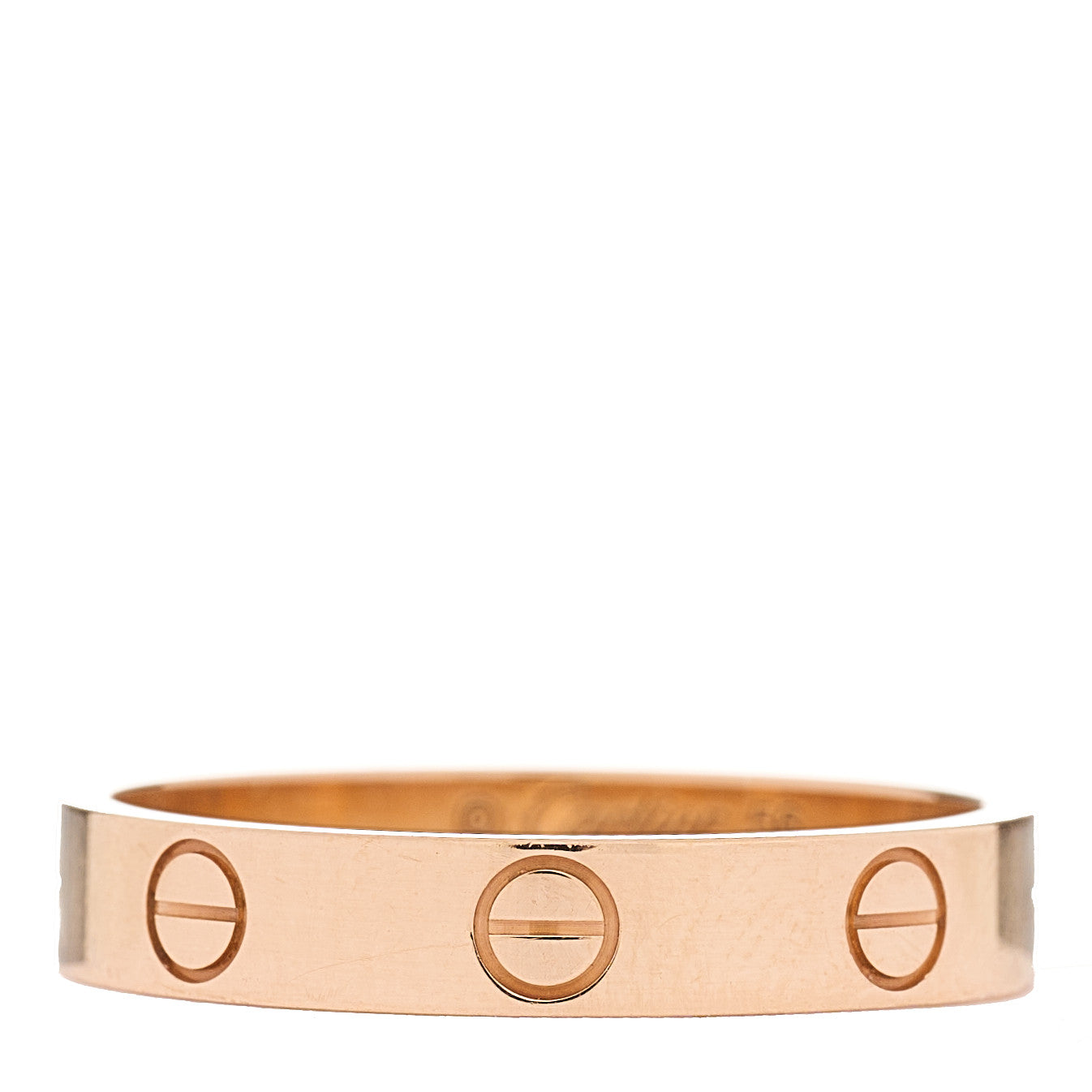 18K Pink Gold 3.5mm LOVE Wedding Band Ring 56 7.5