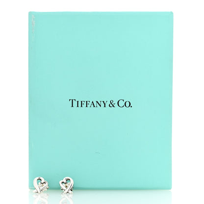 Tiffany Sterling Silver Mini Paloma Picasso Loving Heart Earrings 5 of 5