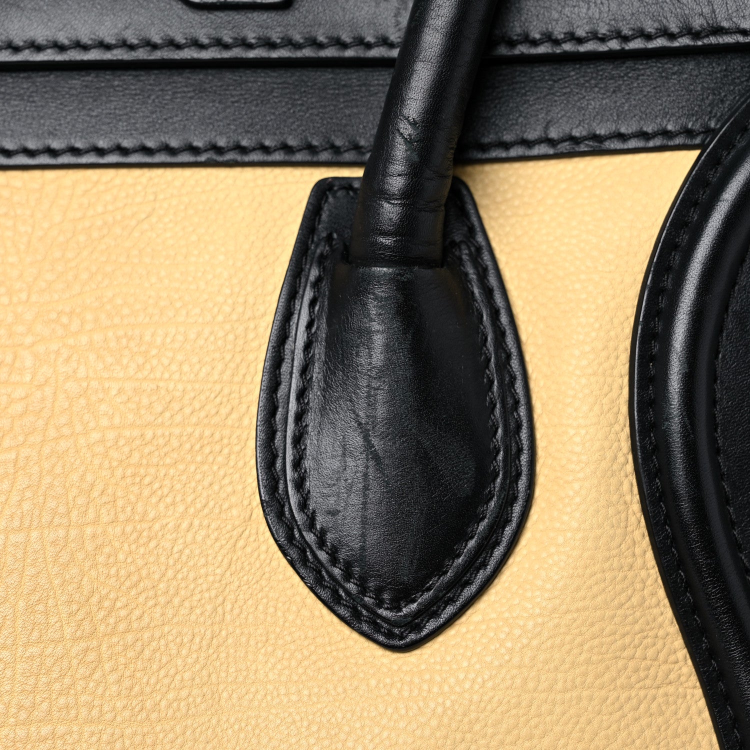 Celine Velluto Calfskin Tri-Color Mini Luggage Vanilla 21 of 37
