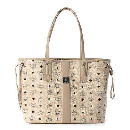 MCM Visetos Medium Liz Reversible Shopper Tote Beige 1 of 13