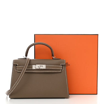 Hermes Epsom Mini Kelly Sellier 20 Etoupe 11 of 11
