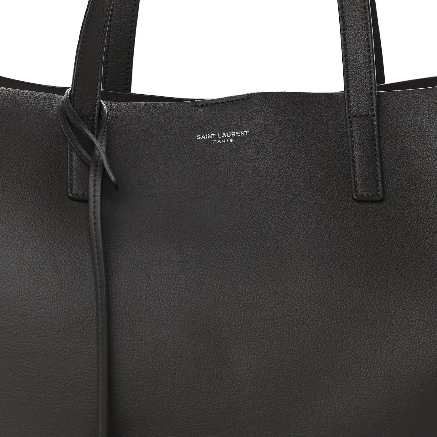 Calfskin Large Fringe Shopping Tote Dark Grey