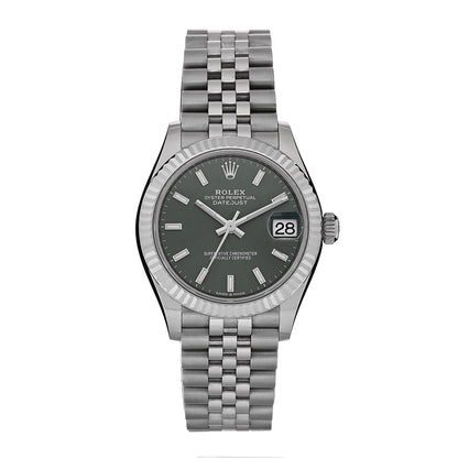 Rolex Stainless Steel 18K White Gold 31mm Oyster Perpetual Datejust Watch Mint Green 278274 1 of 5