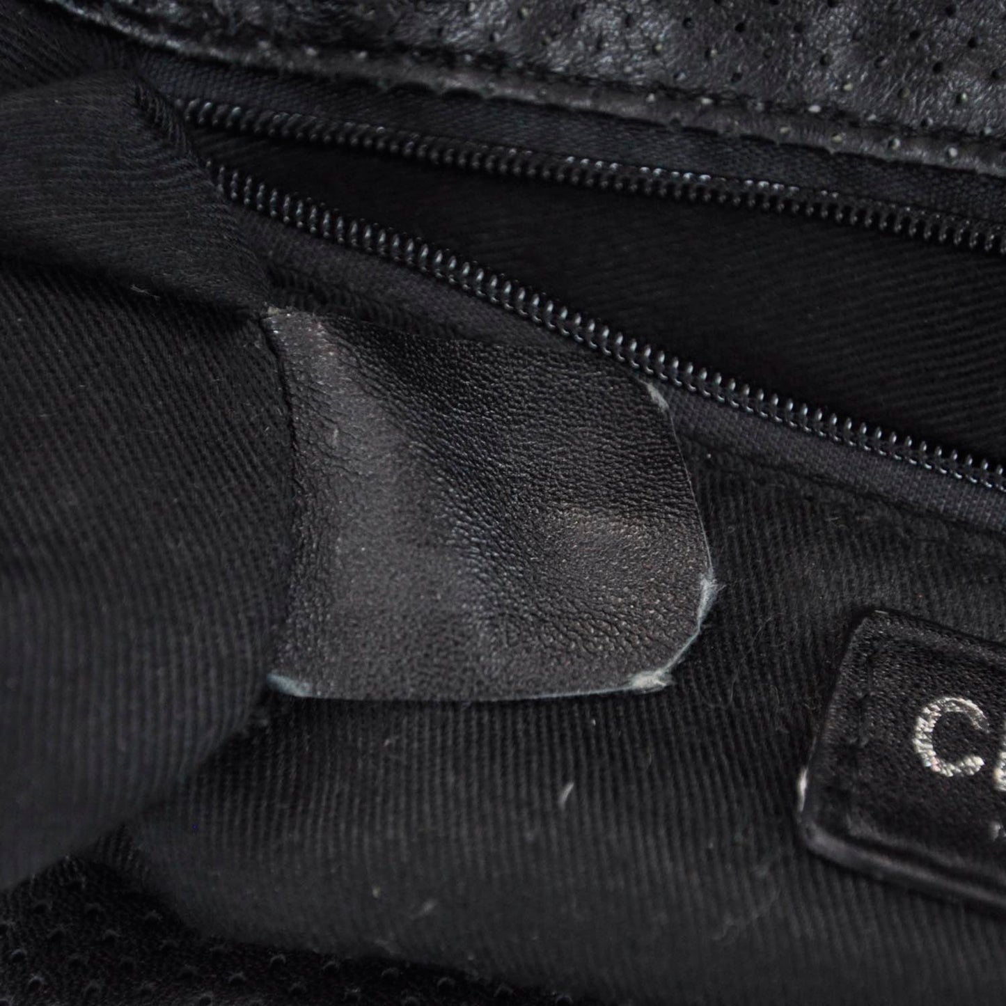 Calfskin Perforated 50's Tote Black