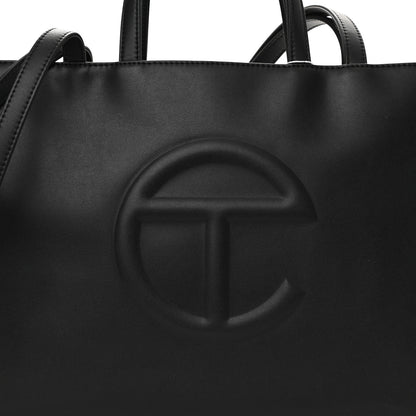 Telfar Vegan Leather Medium Shopping Bag Black 7 of 8