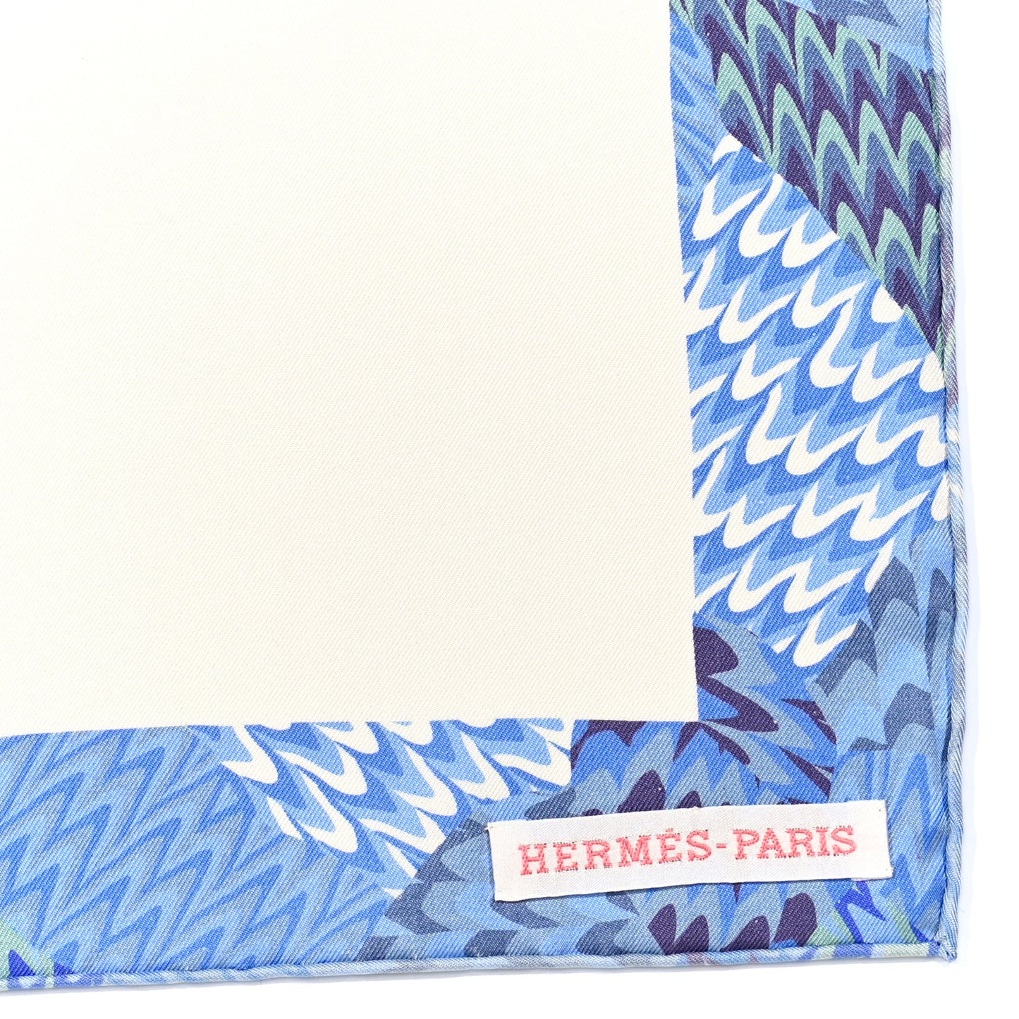Silk Robe Du Soir Marble Scarf 90 White Rose Bleu