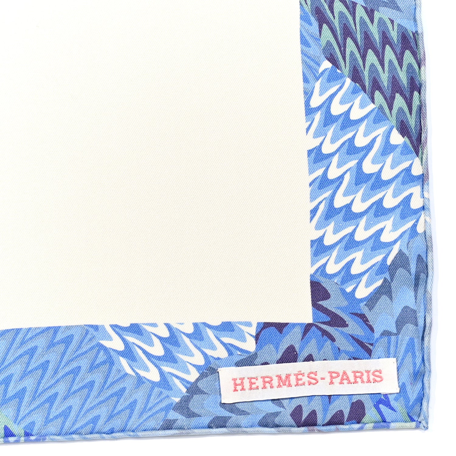 Hermes Silk Robe Du Soir Marble Scarf 90 White Rose Bleu 2 of 3