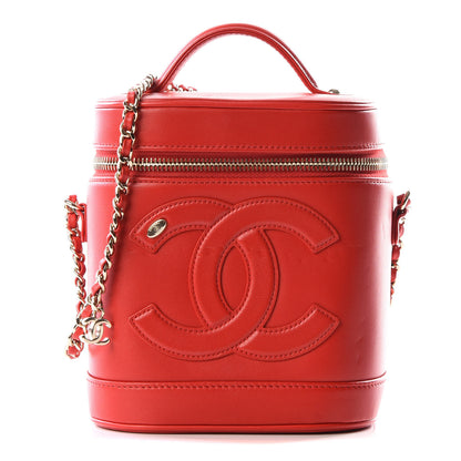 Chanel Lambskin Timeless Vanity Cosmetic Case Red 1 of 13