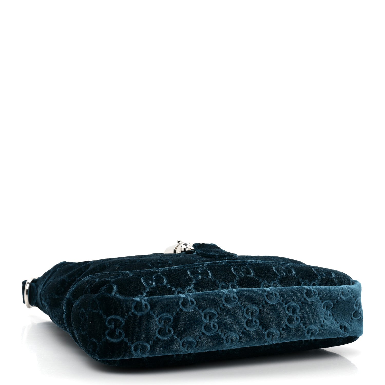 Gucci New Velvet Ashmir GG Monogram Small Jackie 1961 Hobo Velvet Peacock 4 of 9
