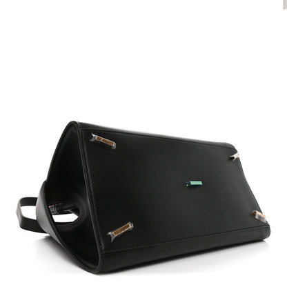 Salvatore Ferragamo Calfskin Small Hug Bag Black Flame Red 7 of 19