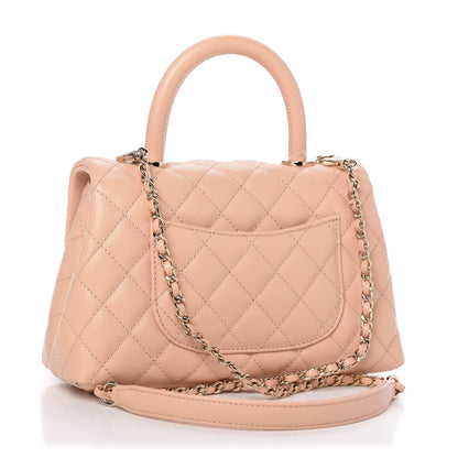 Chanel Caviar Quilted Mini Coco Handle Flap Light Pink 3 of 10