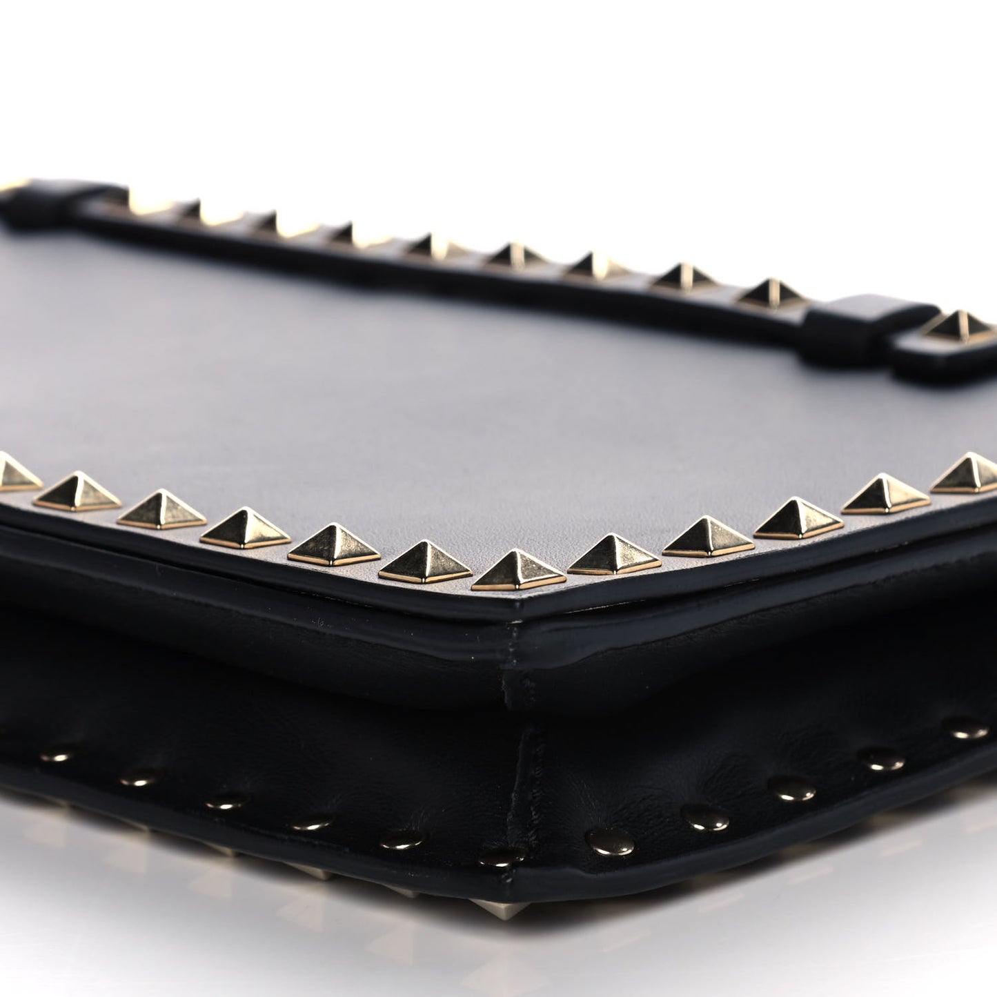 Nappa Rockstud Wristlet Clutch Black