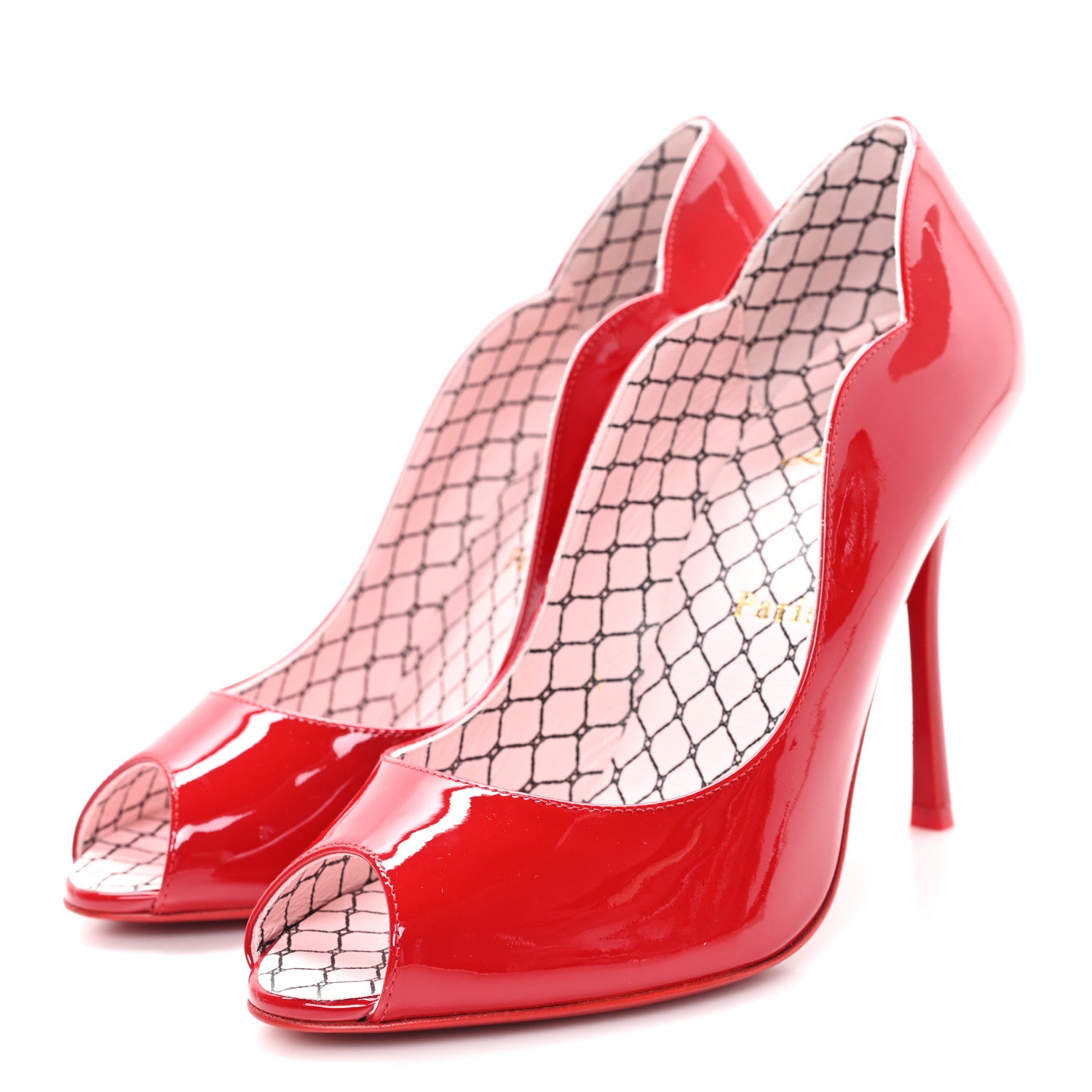 Christian Louboutin Patent Chick Up 100 Pumps 37 Loubi 4 of 9