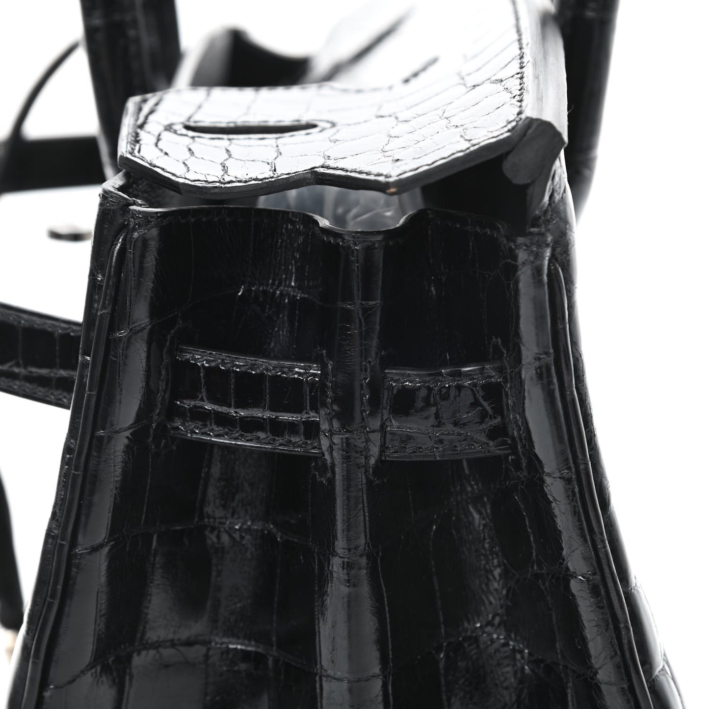 Shiny Niloticus Crocodile Birkin 30 Black