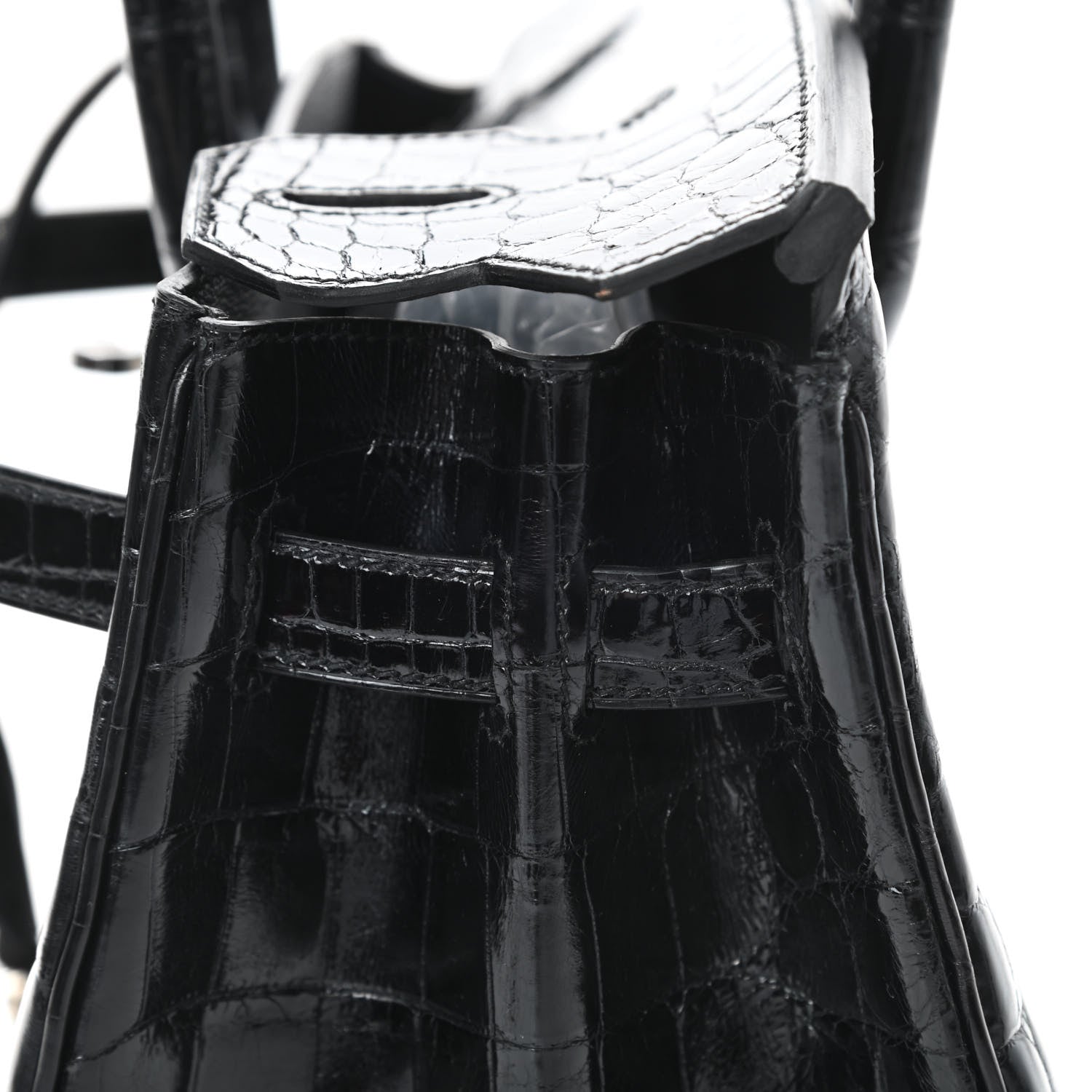 Hermes Shiny Niloticus Crocodile Birkin 30 Black 10 of 35