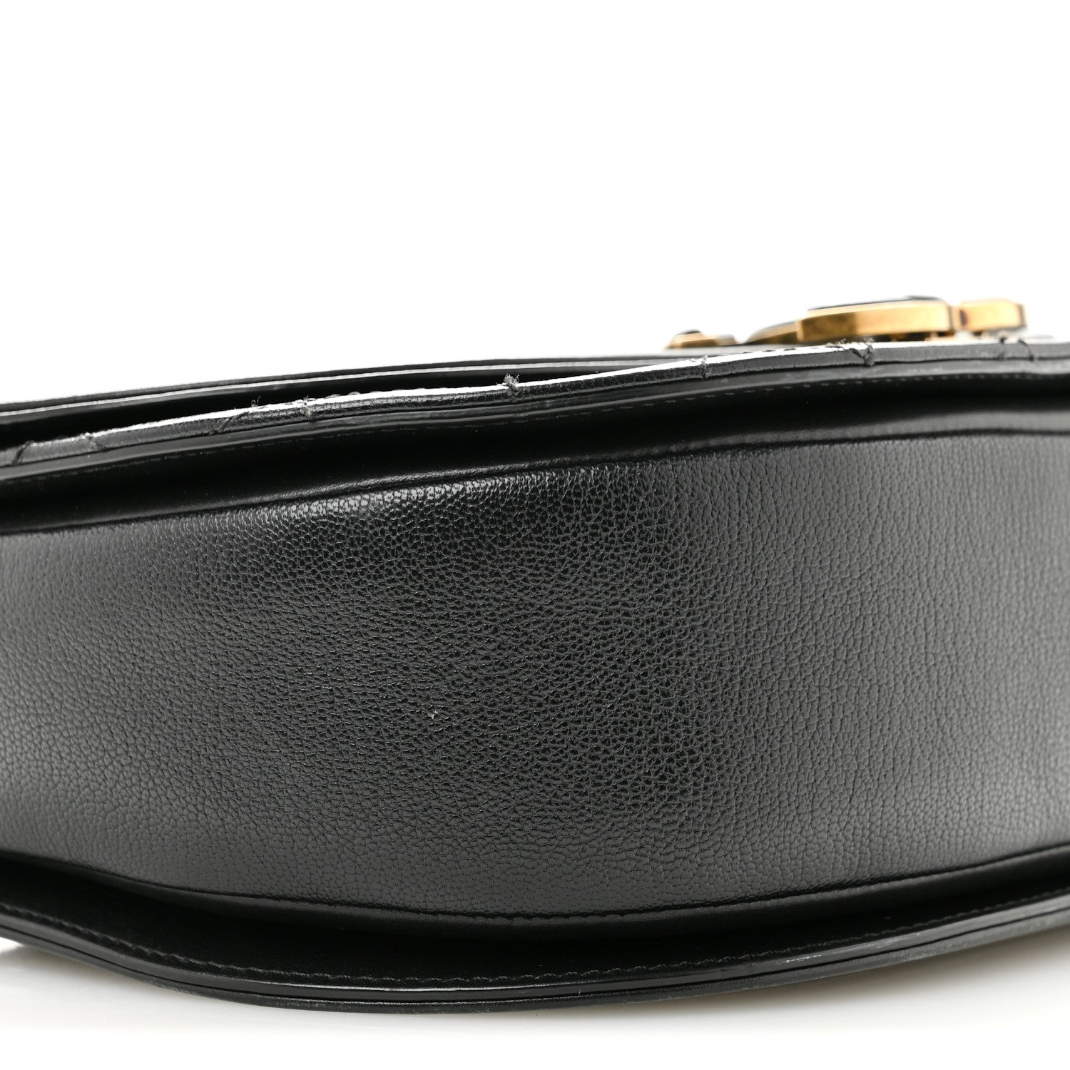 Chanel Shiny Calfskin Goatskin Quilted Medium Coco Curve Messenger Flap Black 9 of 13