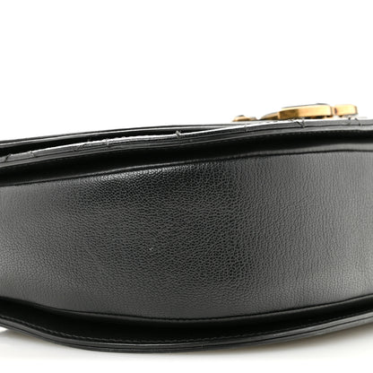 Chanel Shiny Calfskin Goatskin Quilted Medium Coco Curve Messenger Flap Black 9 of 13