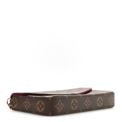 Louis Vuitton Monogram Pochette Felicie Chain Wallet Fuchsia 5 of 10
