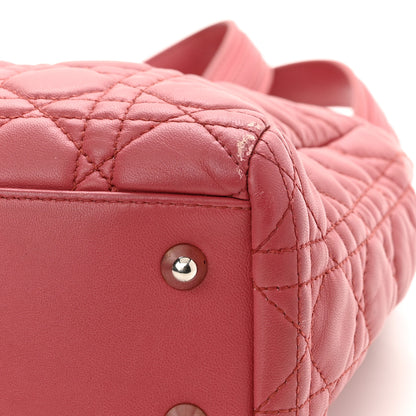 Christian Dior Lambskin Cannage Small Dior Soft Shopping Tote Pink 11 of 12