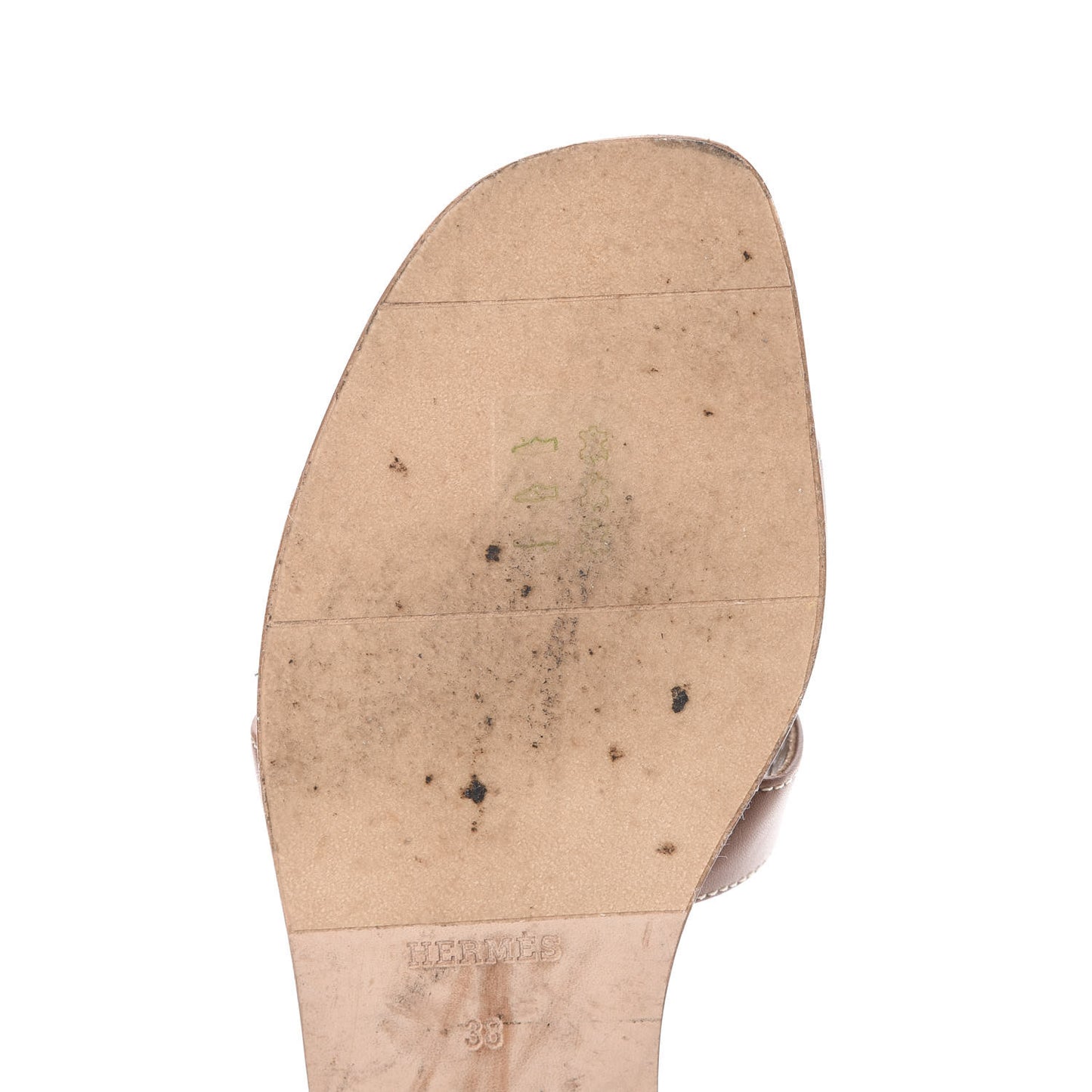 Box Calfskin Oran Sandals 38 Gold