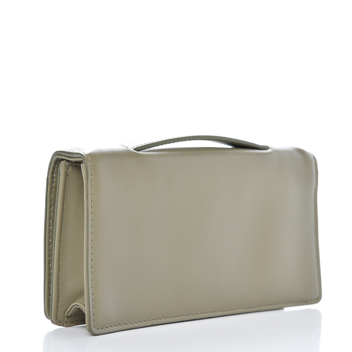 Calfskin Bee Pouch Grey Green