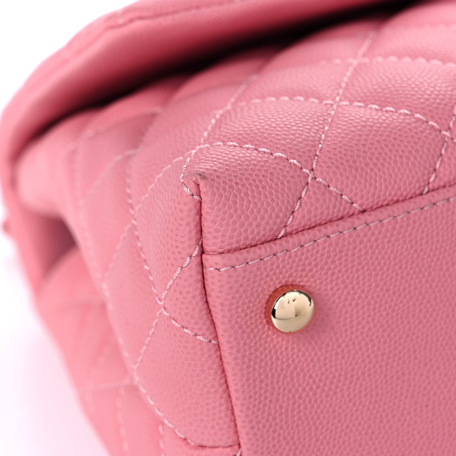 Chanel Caviar Quilted Small Coco Handle Flap Pink 7 of 12