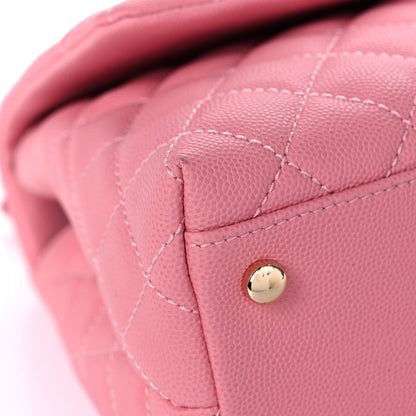Chanel Caviar Quilted Small Coco Handle Flap Pink 7 of 12