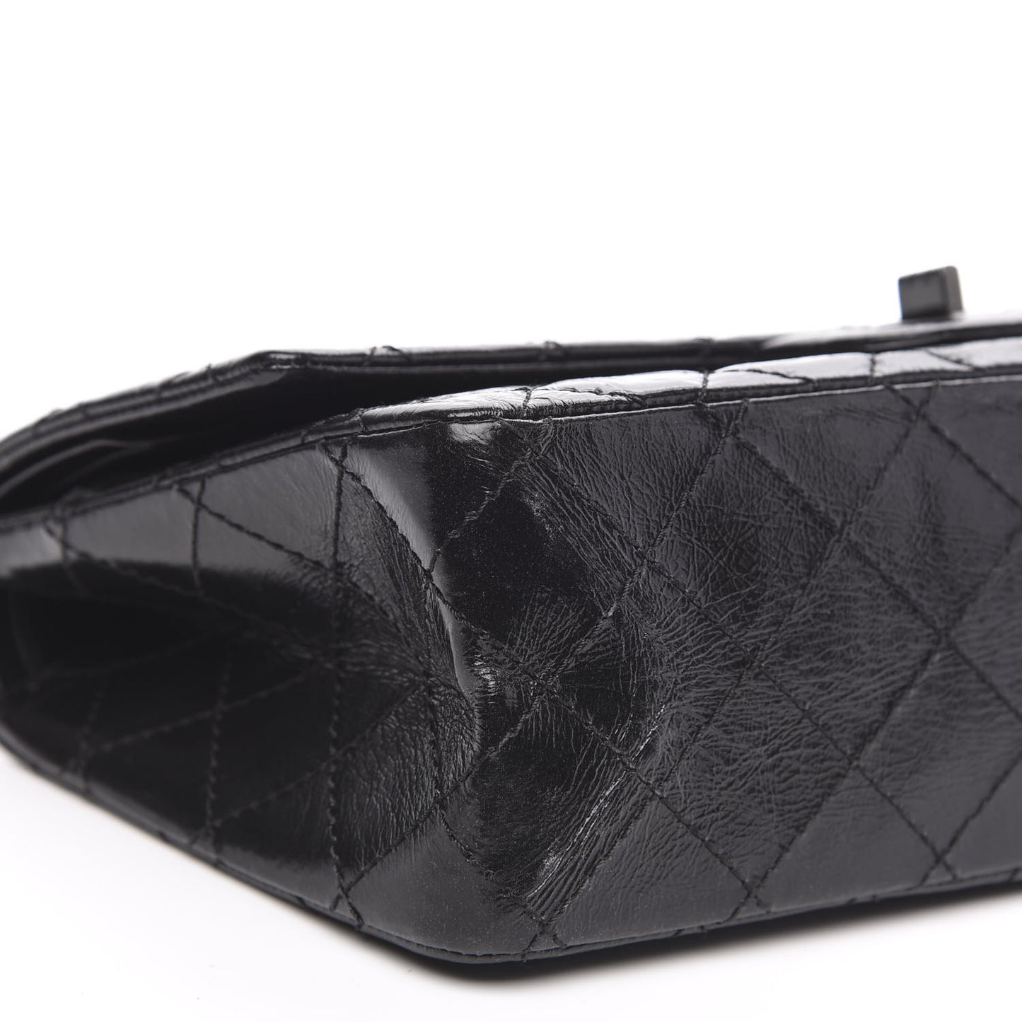 Glazed Calfskin Quilted 2.55 Reissue 226 Flap So Black