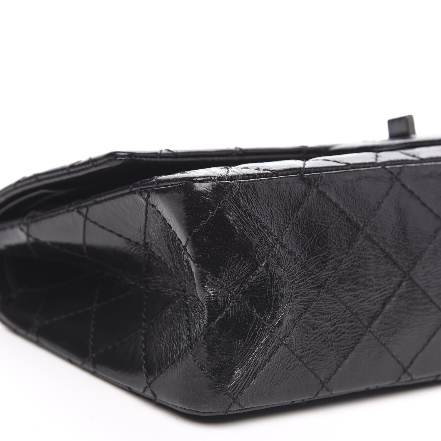 Chanel Glazed Calfskin Quilted 2.55 Reissue 226 Flap So Black 9 of 12