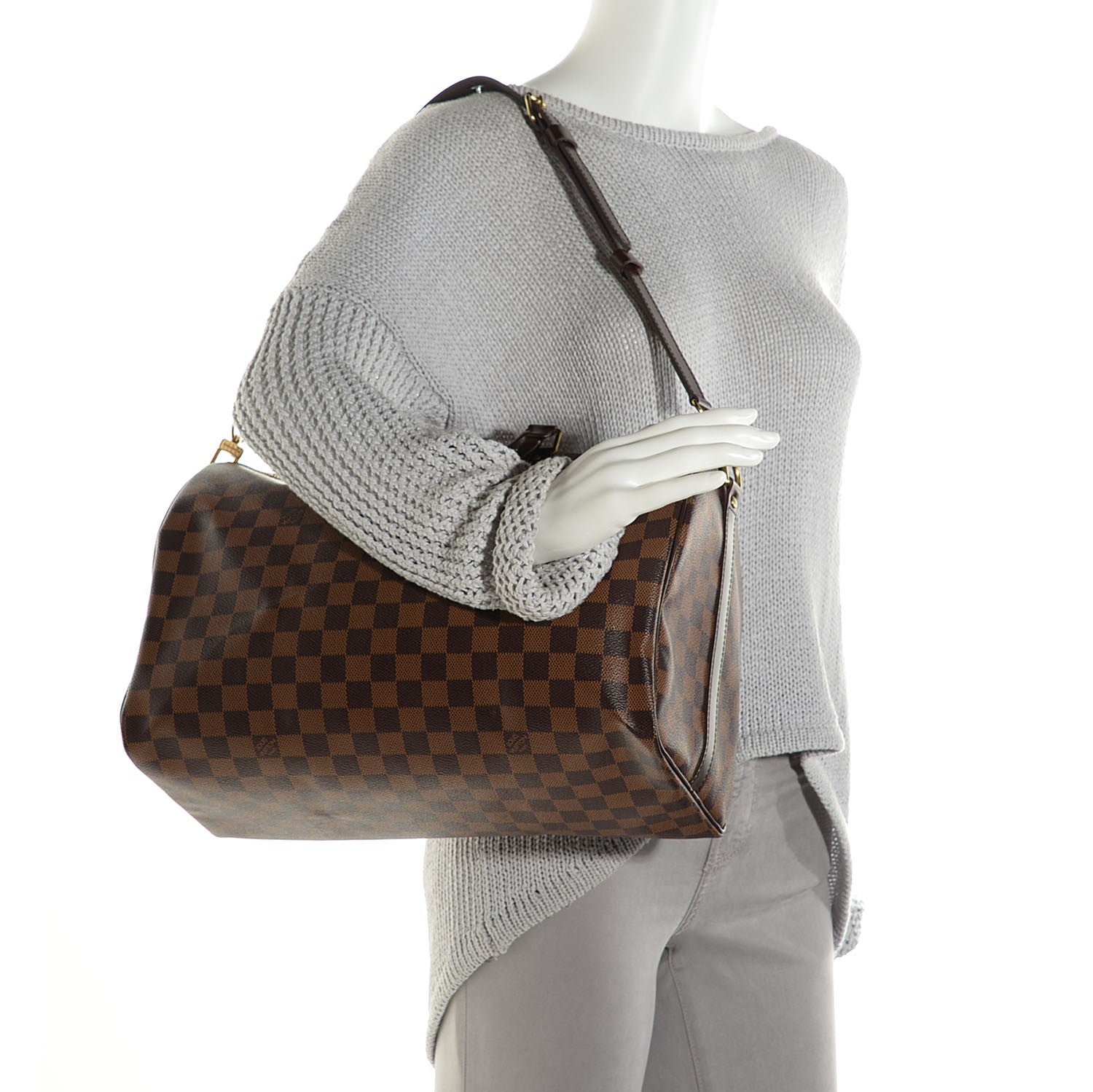 Louis Vuitton Damier Ebene Speedy Bandouliere 35 2 of 9