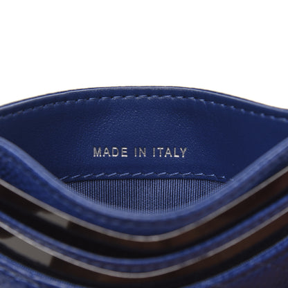 Chanel Caviar Quilted Chevron Boy Card Holder Blue 7 of 9