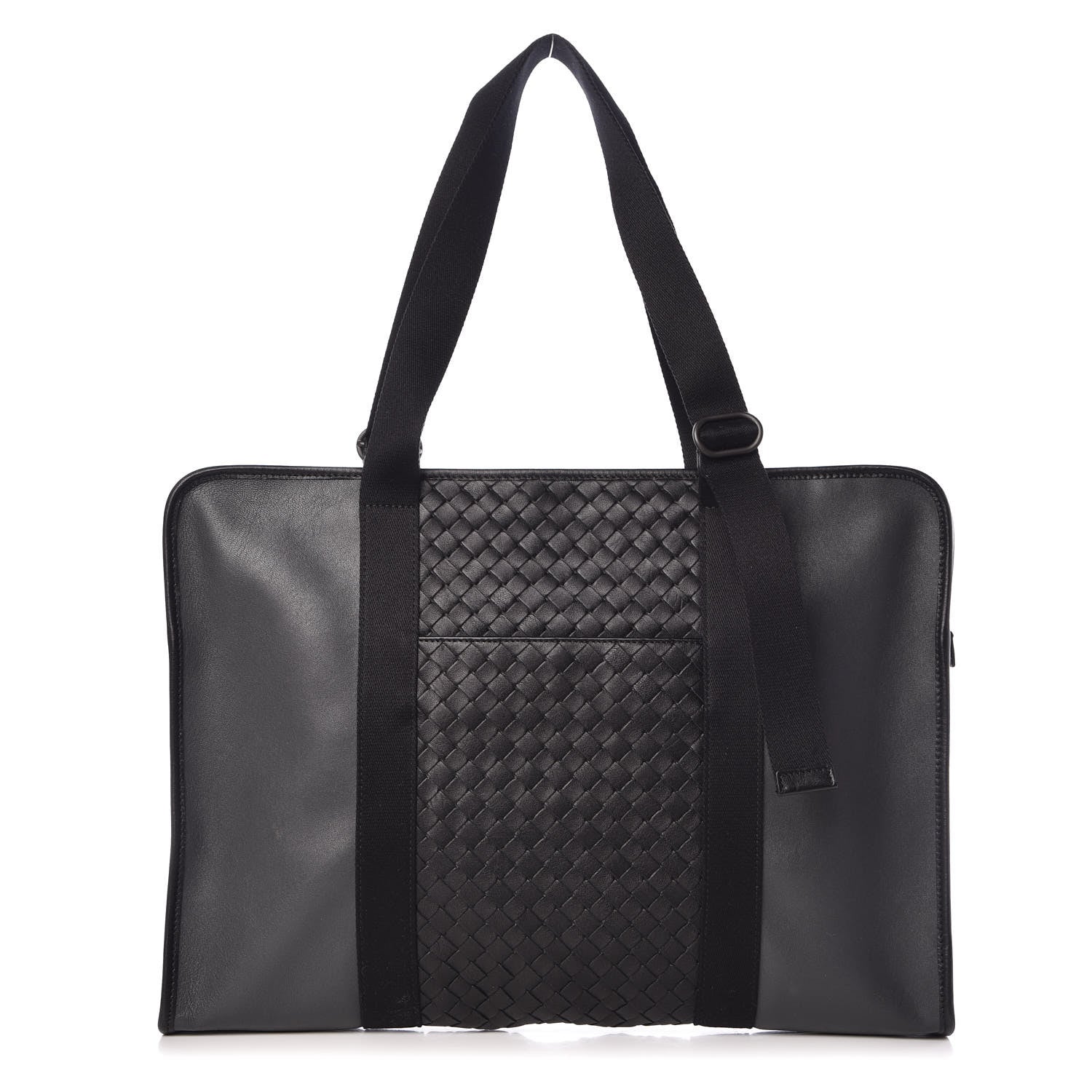 Bottega Veneta Nappa Intrecciato Briefcase Medium Grey Black 1 of 8