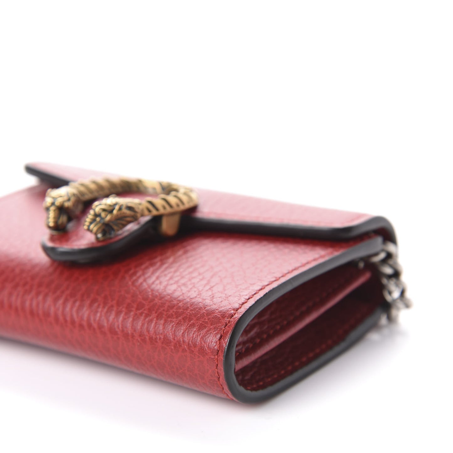 Calfskin Dionysus Coin Purse Hibiscus Red