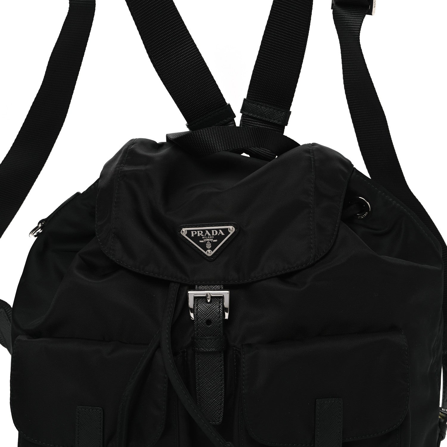 Prada Re-Nylon Saffiano Medium Backpack Black 8 of 10