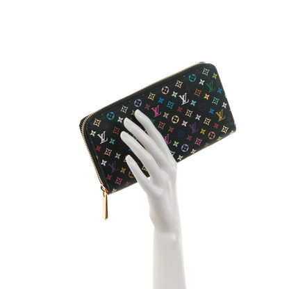 Louis Vuitton Monogram Multicolor Zippy Wallet Black Grenade 2 of 7
