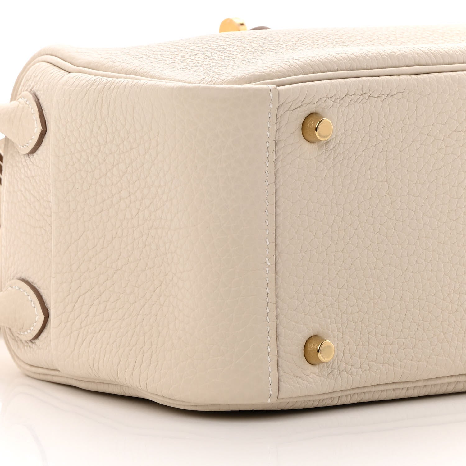 Hermes Taurillon Clemence Mini Lindy 20 Craie 9 of 11