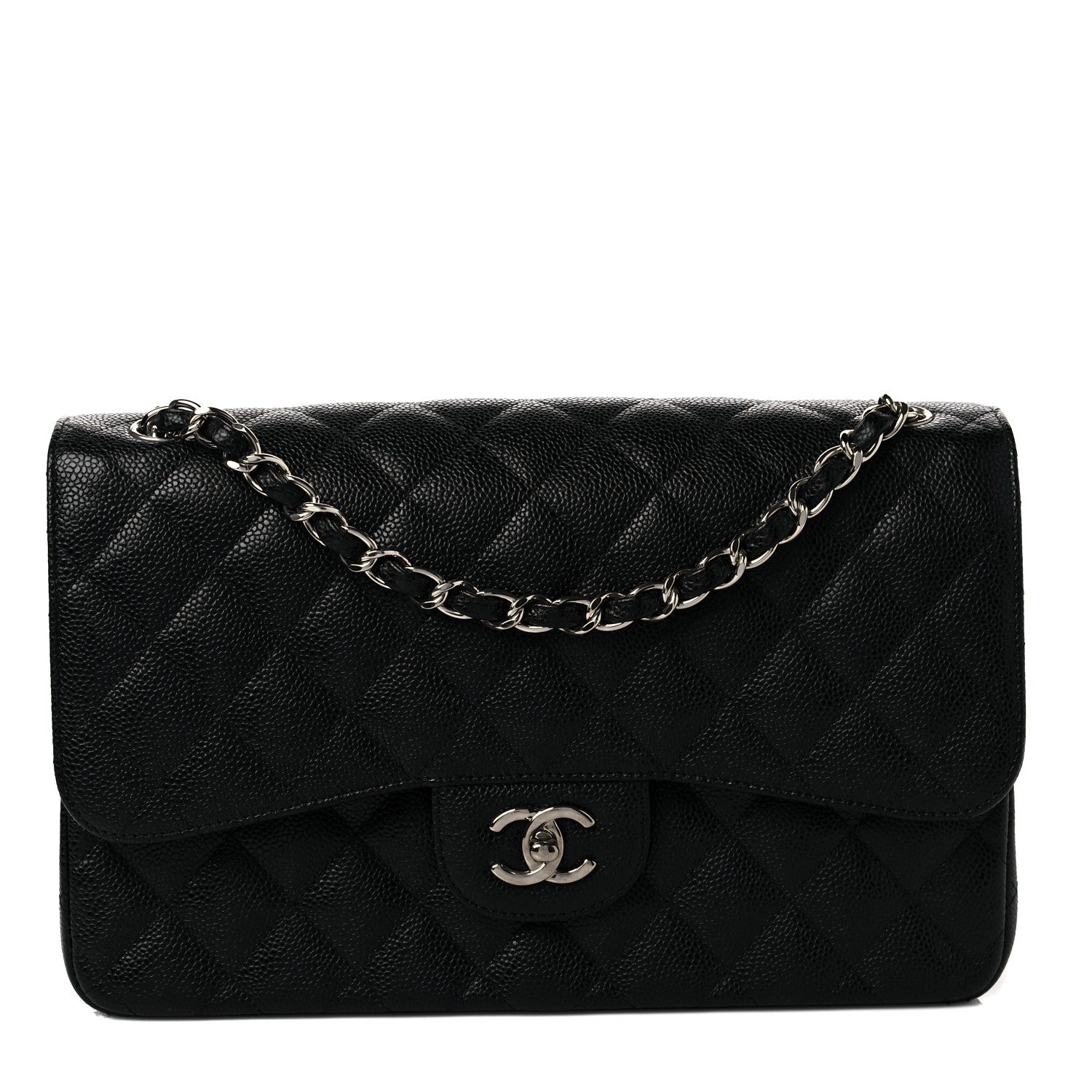 Chanel Caviar Quilted Jumbo Double Flap Black 1 of 7