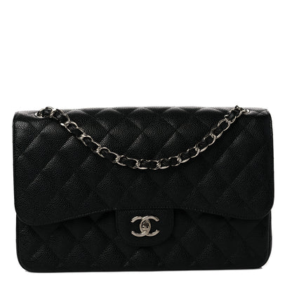 Chanel Caviar Quilted Jumbo Double Flap Black 1 of 7