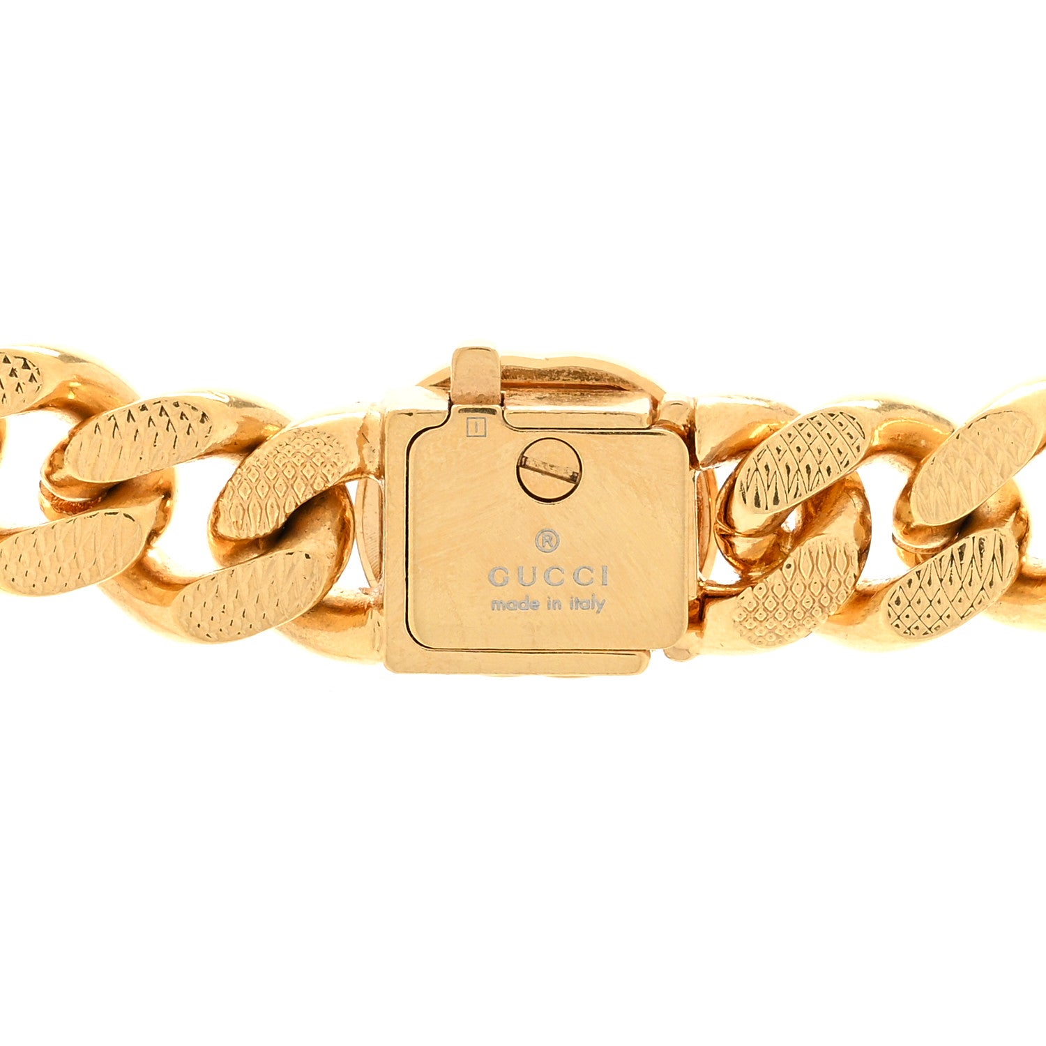 Gucci Interlocking G Script Choker Necklace Gold 4 of 4