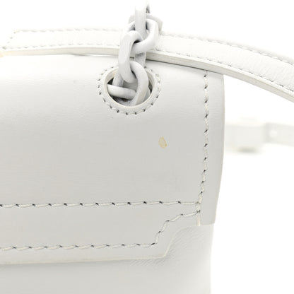 Off-White Calfskin Striped Diag Binder Flap Bag White 10 of 11