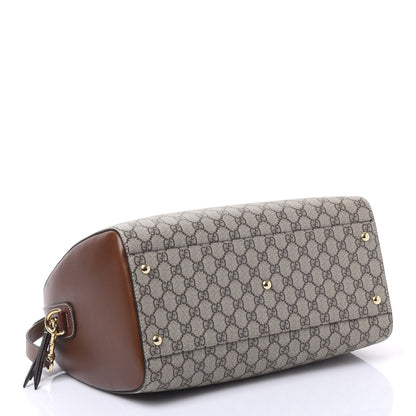 Gucci GG Supreme Monogram Medium Boston Beige Cuir 3 of 10