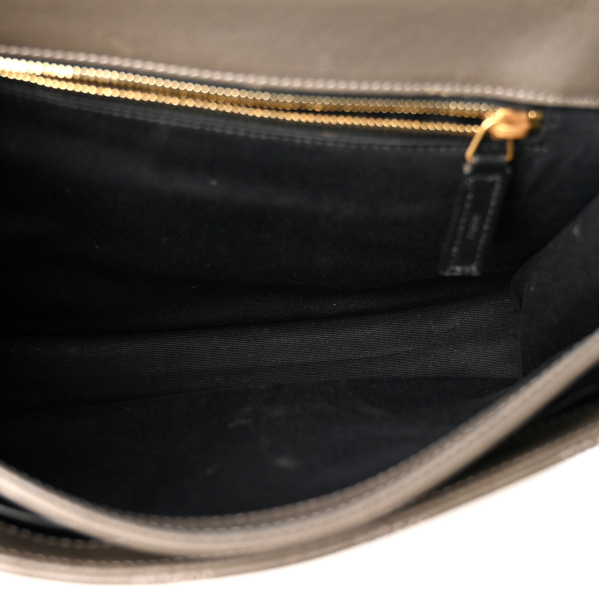 Saint Laurent Lambskin Quilted Mini Becky Chain Bag Grey Kaki 5 of 14