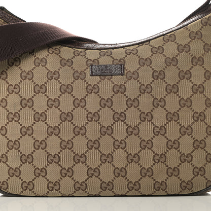 Gucci Monogram Medium Half Moon Hobo Dark Brown 8 of 16