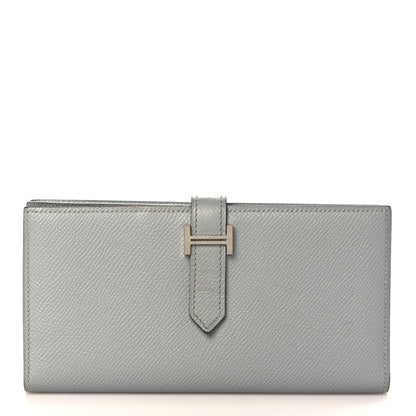 Hermes Epsom Bearn Gusset Wallet Gris Mouette 1 of 7