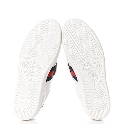 Gucci Calfskin Sequins Web Cat Womens Ace Sneakers 40 White 5 of 10