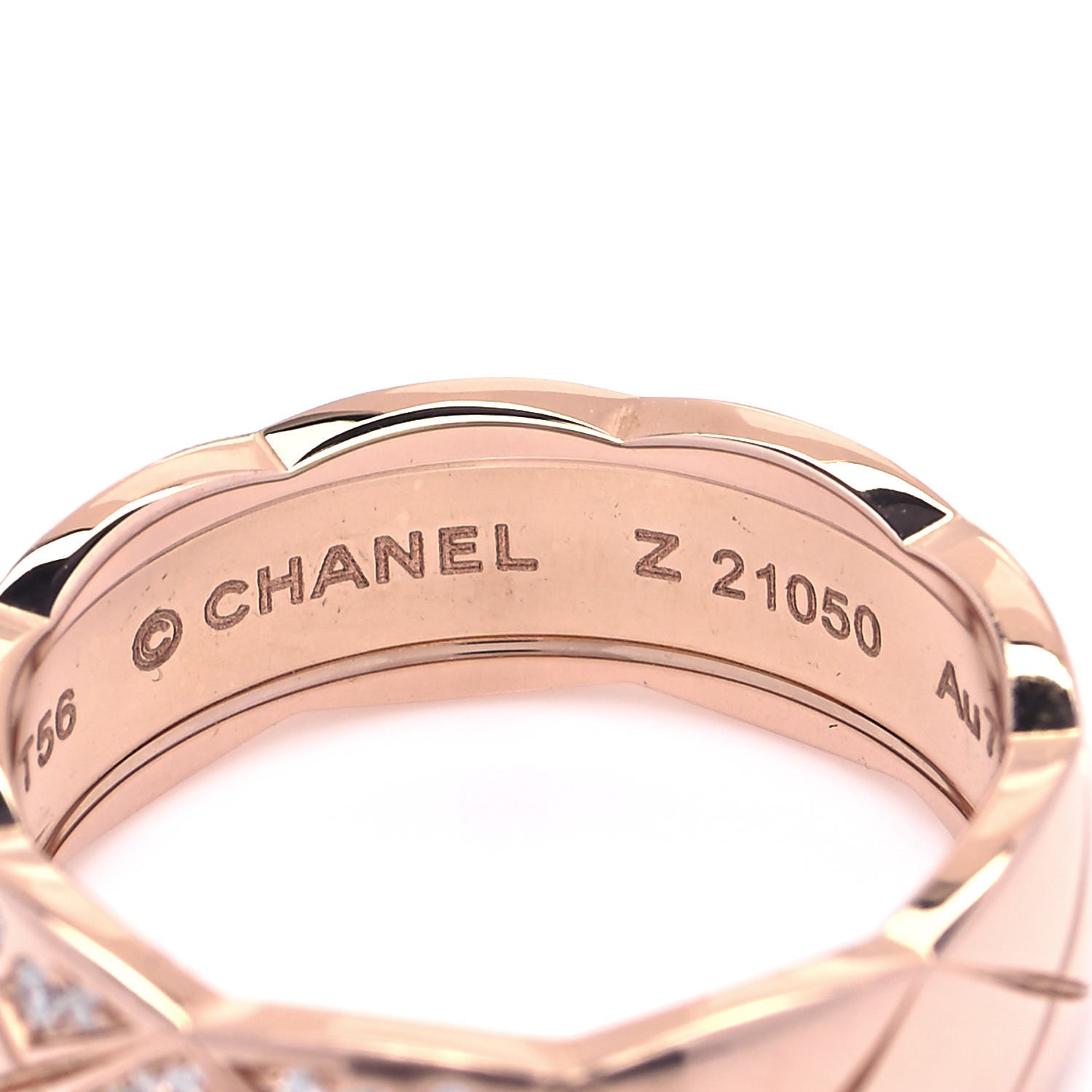 Chanel 18K Yellow Gold Diamond Small Coco Crush Ring 56 7.5 4 of 5